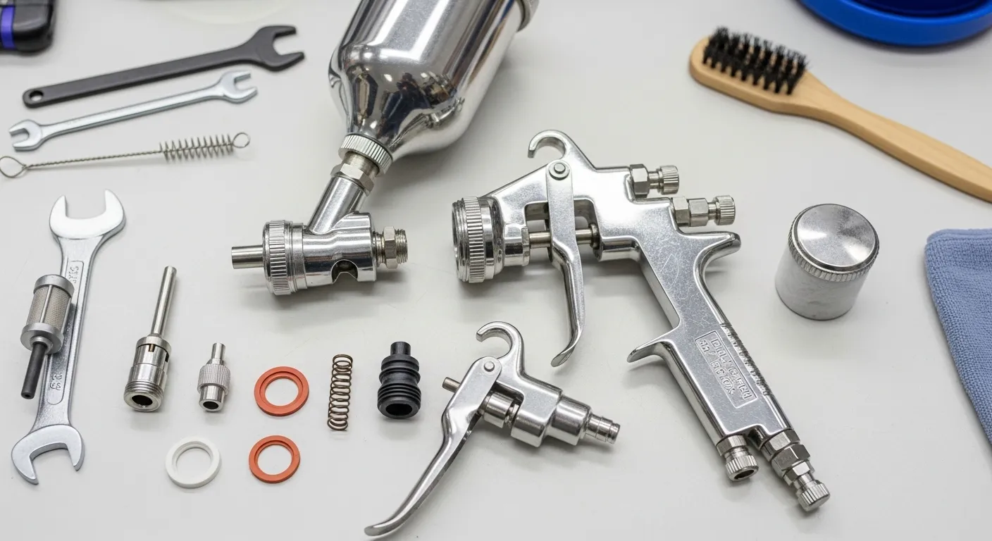 Preparação de pistola e compressor para pintura