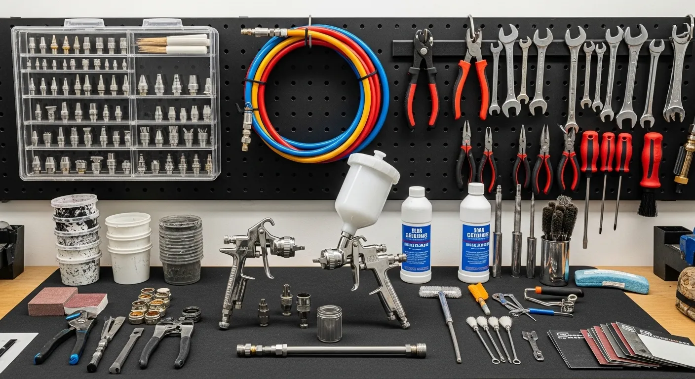 Mangueira de pintura em ambiente de reforma